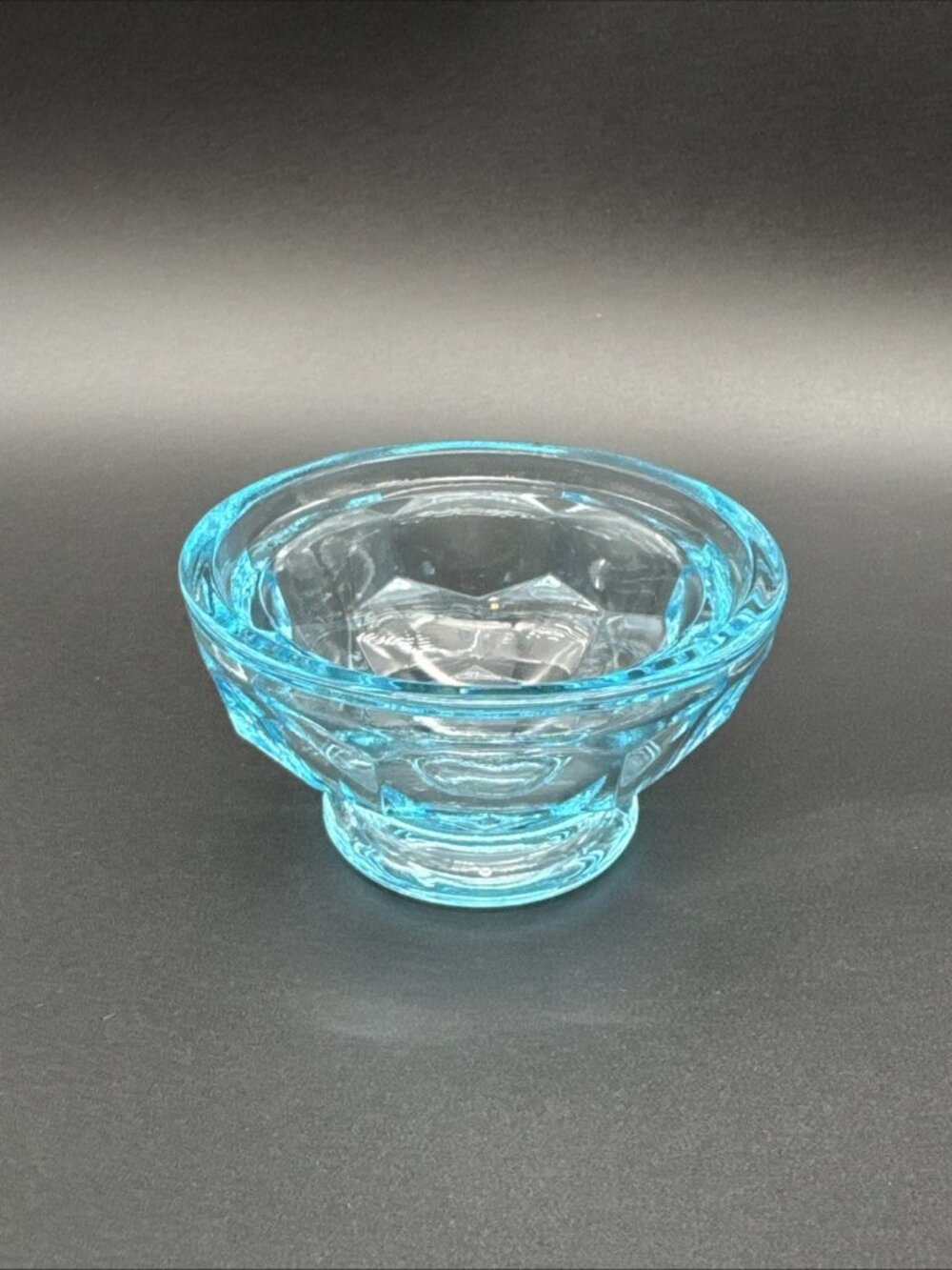 Vintage Viking Glass Spring Blue Georgian Honeycomb Fairy Lamp Base Bottom Only